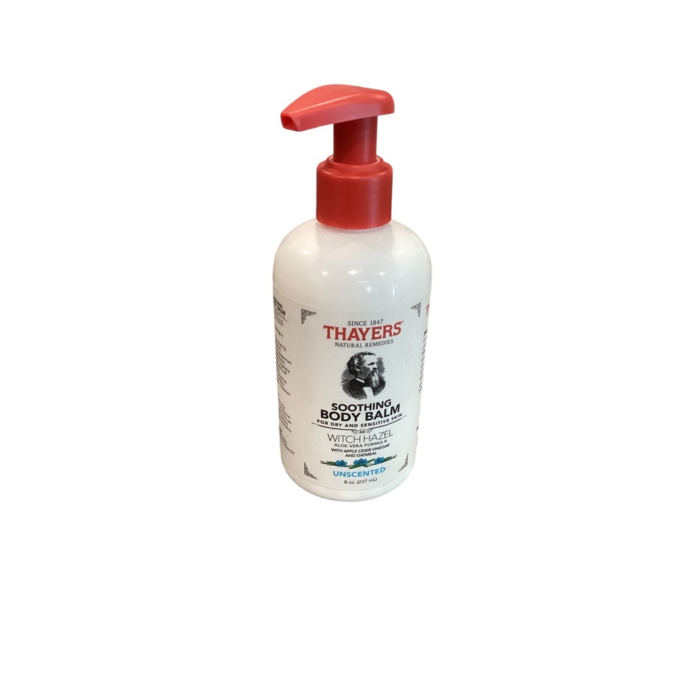 Thayers Soothing Body Balm Unscented Witch Hazel Aloe Vera 8oz Pump Bottle